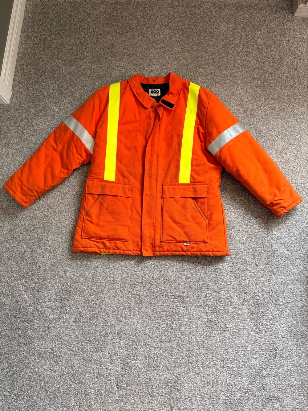 AGO Men’s Hi-Vis Insulated Work Jacket Size 48 Made in Canada